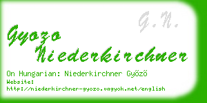 gyozo niederkirchner business card