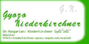 gyozo niederkirchner business card